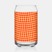 Red Yellow Plaid Checker Seamless Pattern Dosenglas (Rückseite)