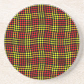 Red Yellow Plaid Checker Seamless Pattern Getränkeuntersetzer (Vorne)