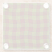 Red Yellow Plaid Checker Seamless Pattern Glasuntersetzer (Rückseite)