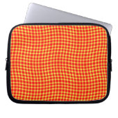 Red Yellow Plaid Checker Seamless Pattern Laptopschutzhülle (Vorderseite)