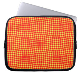 Red Yellow Plaid Checker Seamless Pattern Laptopschutzhülle