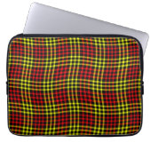 Red Yellow Plaid Checker Seamless Pattern Laptopschutzhülle (Vorderseite)
