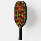 Red Yellow Plaid Checker Seamless Pattern Pickleball Schläger (Links)