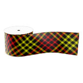 Red Yellow Plaid Checker Seamless Pattern Ripsband (Spule)