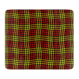 Red Yellow Plaid Checker Seamless Pattern Schneidebrett