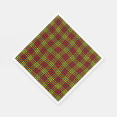 Red Yellow Plaid Checker Seamless Pattern Serviette (Ecke)