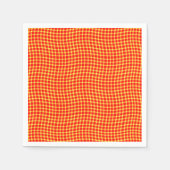 Red Yellow Plaid Checker Seamless Pattern Serviette (Vorderseite)