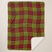 Red Yellow Plaid Checker Seamless Pattern Sherpadecke (Vorderseite)