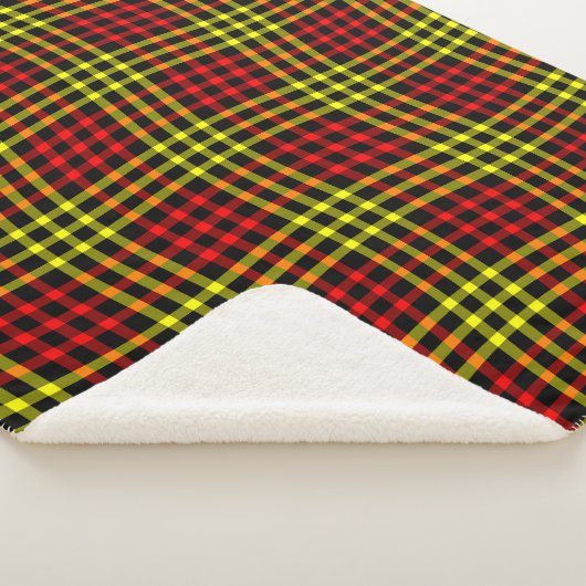 Red Yellow Plaid Checker Seamless Pattern Sherpadecke (3/4)