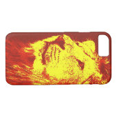 Red Yellow Pop Art Lion iPhone 7 Fall Case-Mate iPhone Hülle (Rückseite (Horizontal))