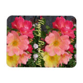 Red Yellow Rose Flower Floral Birthday Roses Magnet (Horizontal)