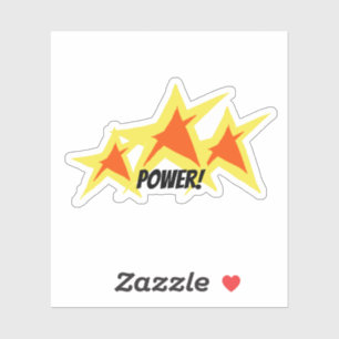 Red Yellow Star Power Aufkleber