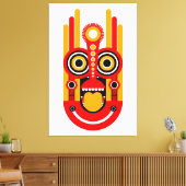 Red Yellow Tiki Leinwanddruck (Insitu (Wohnzimmer))