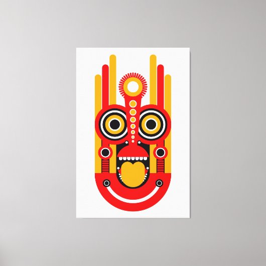 Red Yellow Tiki Leinwanddruck (Vorderseite)