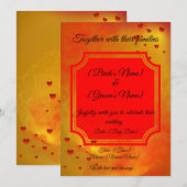 Red & Yellow Traditional Wedding Invitation |  Einladung (Vorne/Hinten)
