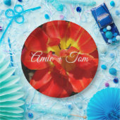 Red Yellow Tulip Wedding Custom Paper Teller (Party)