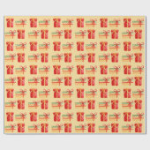 Red & Yellow Weihnachtsgeschenke Gelbes Wrapping P Geschenkpapier (Flach)