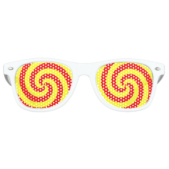 RED/YELLOW-Whirlpools Partybrille (Vorderseite)