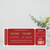Red Yes Day Christmas Gift Voucher (Stehend Vorderseite)