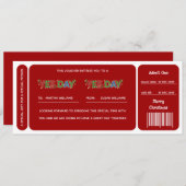 Red Yes Day Christmas Gift Voucher (Vorne/Hinten)