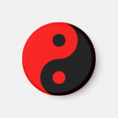 Red Yin Yang Symbol Magnet (Vorne)