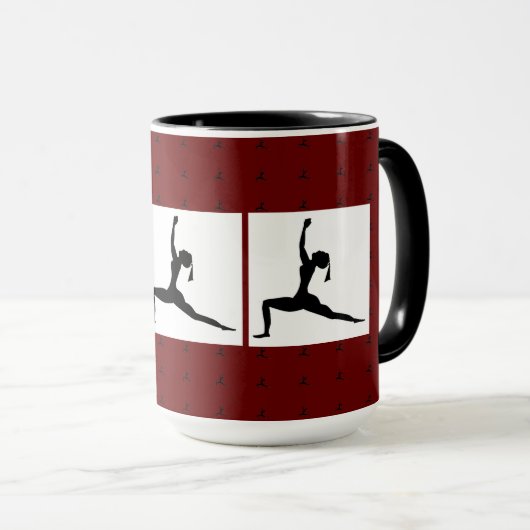 Red Yoga Tasse (VorderseiteRechts)