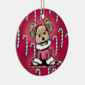 Red Yorkie Terrier Dog Ornament (Rechts)