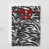 Red Zebra 16 . Geburtstag Geburtstagspartei Einladung (Rückseite)