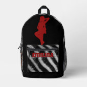 Red Zebra #1 Bedruckter Rucksack (Vorderseite)