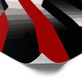 Red Zebra Abstrakt Poster (Ecke)