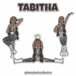 Red Zebra Dancer #3 Aufkleber