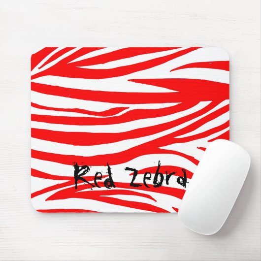 Red Zebra Mousepad (Mit Mouse)