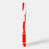 Red Zebra Print mit Monogramm Case-Mate iPhone Hülle (Rückseite / Rechts)