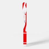 Red Zebra Print mit Monogramm Case-Mate iPhone Hülle (Rückseite / Links)