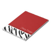 Red Zebra Print Notizblock (Rotiert)