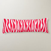 Red Zebra Print Seitenschläferkissen (Rückseite)