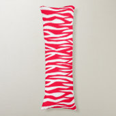 Red Zebra Print Seitenschläferkissen (Vorderseite Vertikal)