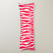 Red Zebra Print Seitenschläferkissen (Rückseite (Vertikal))