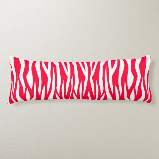 Red Zebra Print Seitenschläferkissen (Vorderseite)