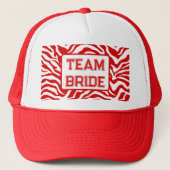 Red Zebra Print Truckerkappe (Vorderseite)