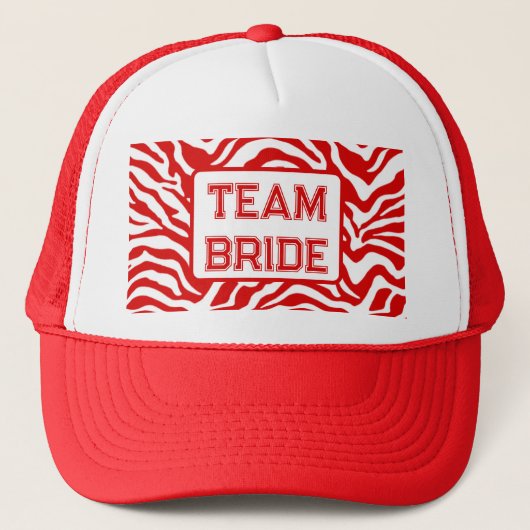 Red Zebra Print Truckerkappe (Vorderseite)