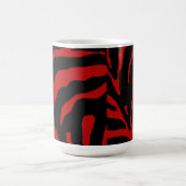 Red Zebra Stripe Animal Print Kaffeetasse (Mittel)
