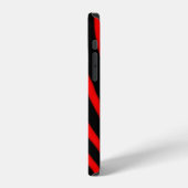 Red Zebra Stripes iPhone Hülle (Linke Seite)