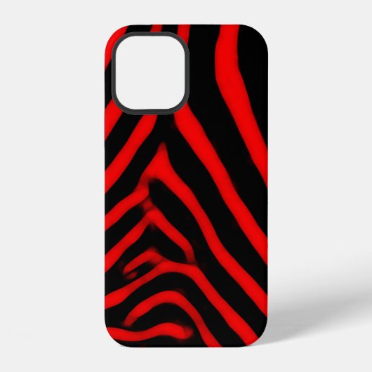 Red Zebra Stripes iPhone Hülle (Rückseite)