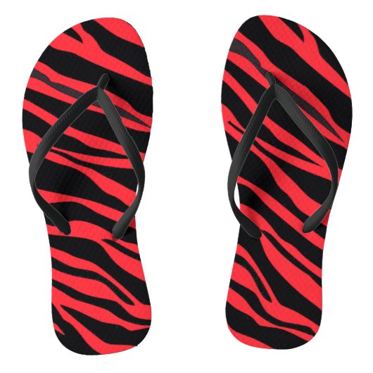 Red Zebra Striping Badesandalen (Fußbett)