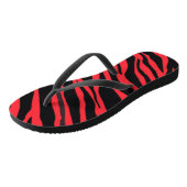 Red Zebra Striping Badesandalen (Schrägansicht)