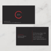 Red Zen Business Card Visitenkarte (Vorne/Hinten)