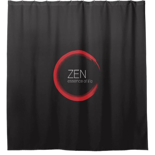 Red Zen Duschvorhang (Vorderseite)