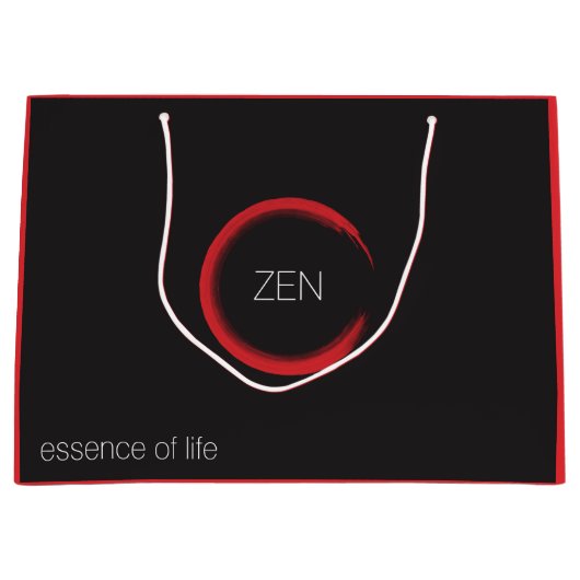 Red Zen Große Geschenktasche Geschenktüte (Vorderseite)