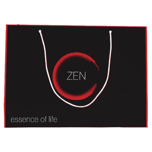 Red Zen Große Geschenktasche Geschenktüte (Rückseite)